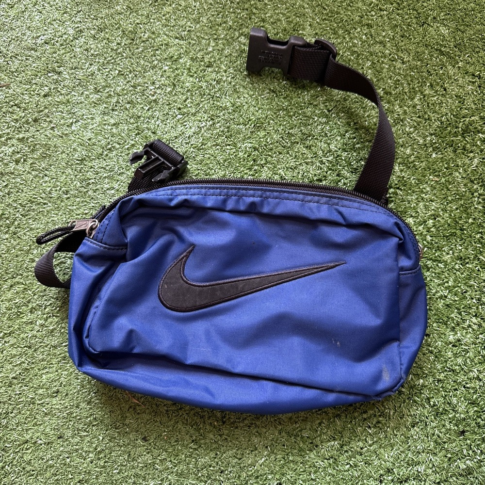 Vintage Nike Dark Blue Fanny Pack Waist Bag White Tag‎ Buckle